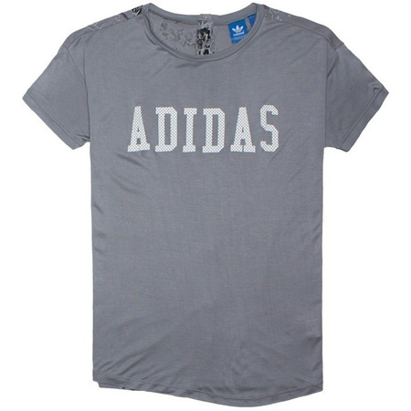 Adidas Originals Camiseta Mujer London Zurück (gris/blanco)