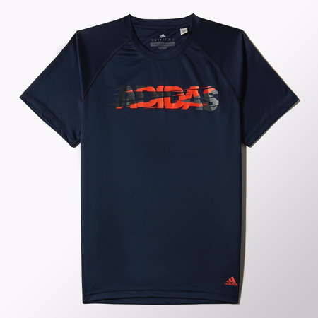 Adidas Camiseta Climalite Base Logo (Marino/naranja Mehl)