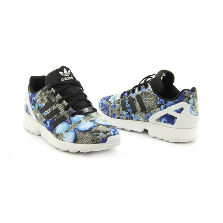 Original Adidas Junior ZX Flux "Jungle" (gris/azul Kobalt/schwarz/schwarz)