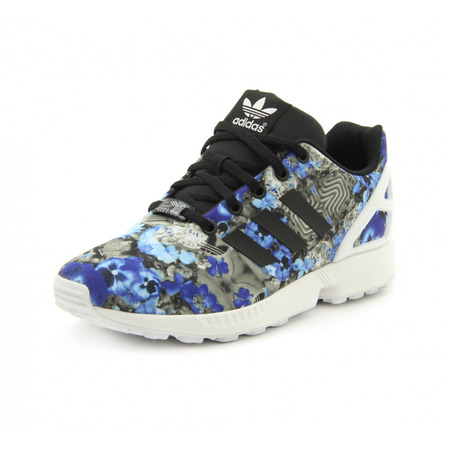 Original Adidas Junior ZX Flux "Jungle" (gris/azul Kobalt/schwarz/schwarz)