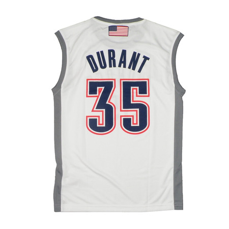 Adidas Hemd NBA Fanatic World Durant No 35 (blanco/gris)