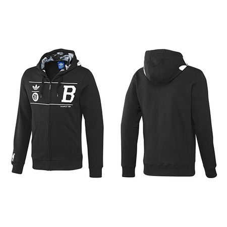 Adidas Capucha Brooklyn Nets Jacke (schwarz/weiß)