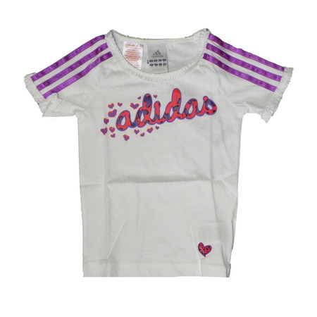 Adidas Logo T-Shirt Adigirl (weiß / lila)