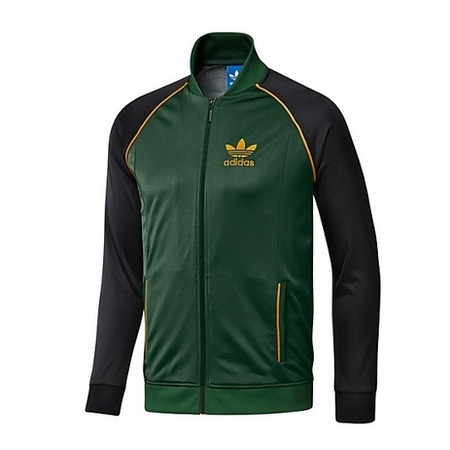 Adidas Superstar Track Top (Dark Green/Black)