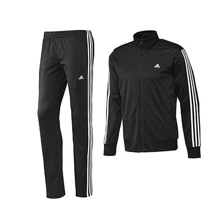 Adidas Track Suit Statement Herren (schwarz/weiß)