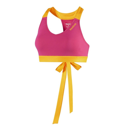 Reebok Eigene Bra Top Frauen (pink/gelb)