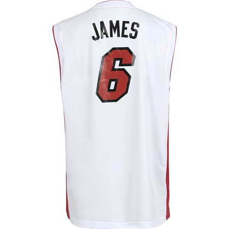 Adidas Camiseta Replica Lebron James Miami (weiß)