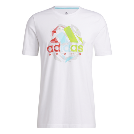 Adidas Basketaball Abzeichen Sport Tee "Weiß"