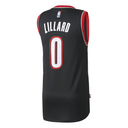 Adidas Camiseta Swingman Lillard Portland Trail (schwarz/weiß/rot)