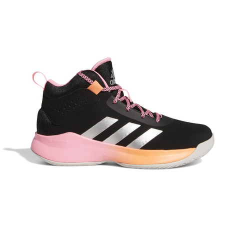 Adidas Cross Em Up 5 Kids Wide "Black-Beam Pink"