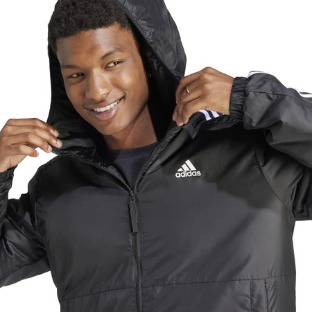 Adidas Essentials Insulated 3-Stripes Kapuzenjacke "Black"