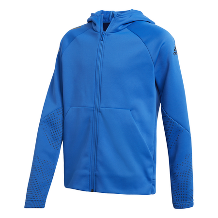 Adidas Junior FZ Training Climawarm Hoodie (Blau)