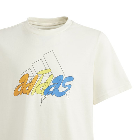 Adidas Junior Illustrated Graphic T-Shirt "White"