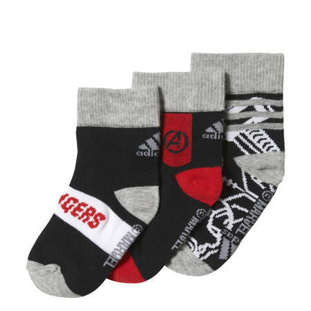 Adidas Marvel Avengers Socken 3 Paare (schwarz/geschnitzt/mittelgrauer Heather)