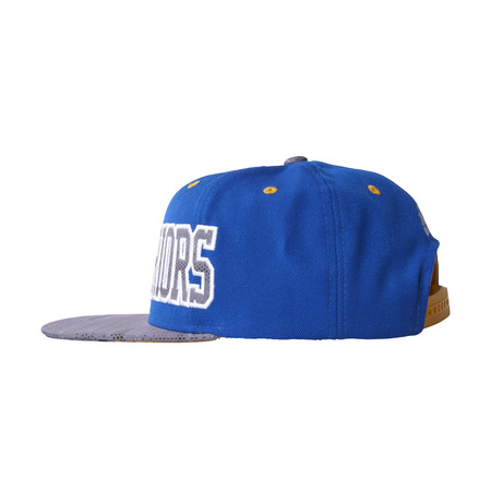 Adidas NBA Warriors Flat Brim Cap (blau/gelb/weiß)