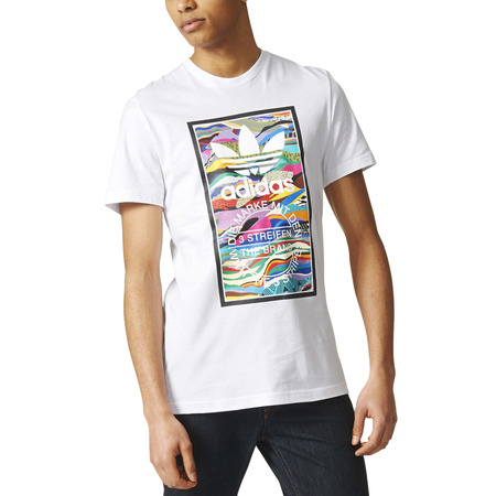 Adidas Originals Camiseta Farbmuster Tongue Label (weiß/multicolor)