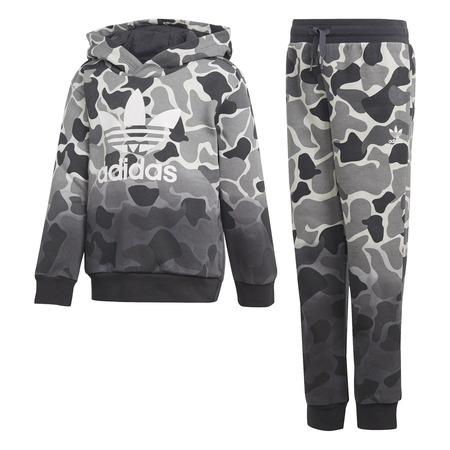 Adidas Originals Camo Trefoil Hoodie Set Kinder "Carbon"