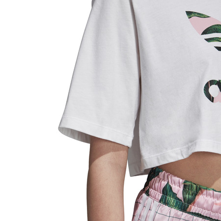 ADIDAS ORIGINALS CROP TOP W "TROPICAL LEAF" (WHITE)