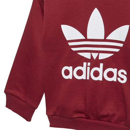 Adidas Originals Infants Trefoil Crew Tracksuit (Burgundy/White)