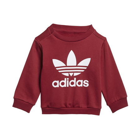 Adidas Originals Infants Trefoil Crew Tracksuit (Burgundy/White)