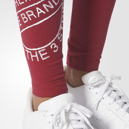 Adidas Originals Leggings Logo 3-Streifen (Collegiate Burgund Melange)