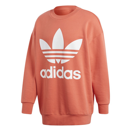 Adidas Originals Trefoil überdimensionale Crew (Trace Scarlet)