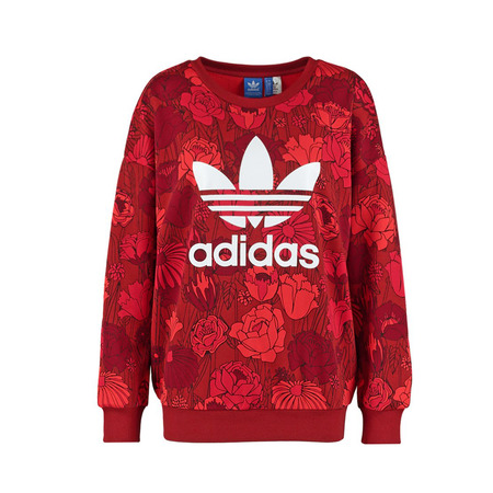 Adidas Originals Trefoil Sweater "Floral Print" (Rot/Weiß)