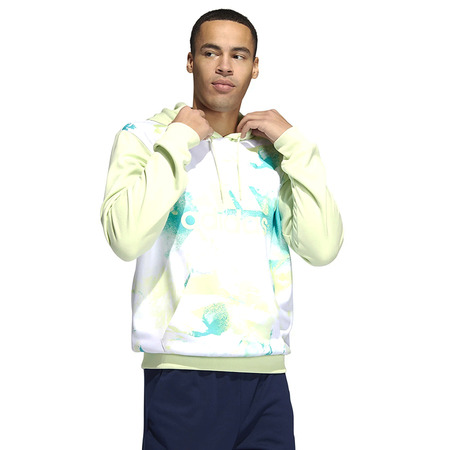 Adidas Sudadera Capucha Basket Allover Drucken "Lime"