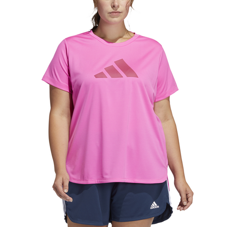 Adidas Training Bos Logo Tee Plus Größe "Screaming Pink"