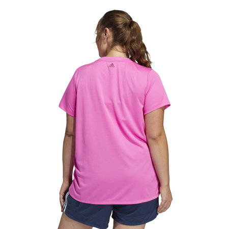 Adidas Training Bos Logo Tee Plus Größe "Screaming Pink"