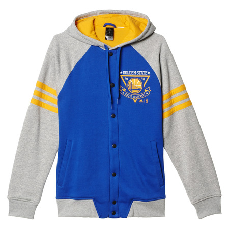 Adidas Washed Baseballjacke Golden State Warrios (Azul/Gris/Amarillo)