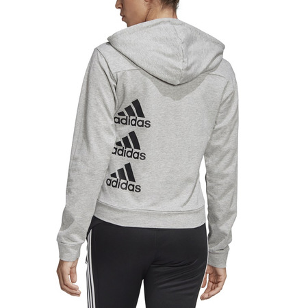 Adidas Women Stacked Logo Full-zip Hoodie