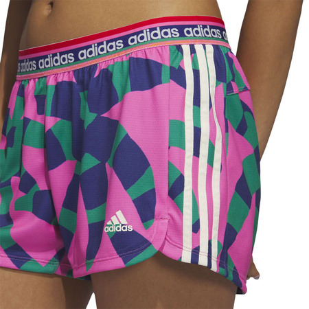 Adidas x FARM Pacer 3 Streifen Knit Shorts "Bold Green"