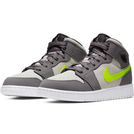 Air Jordan 1 Mid (GS) "Gunsmoke Volt "