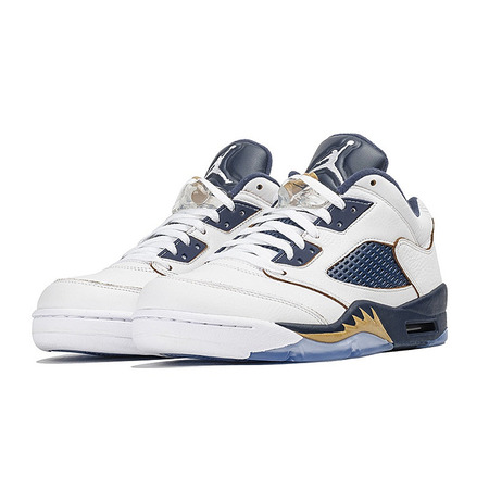 Air Jordan Retro 5 Low "Dunk From Above" (135/white/gold/navy)