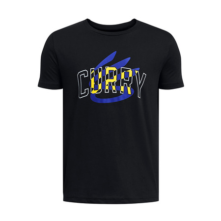 Curry Logo T-Shirt Jr. "Black Royal"