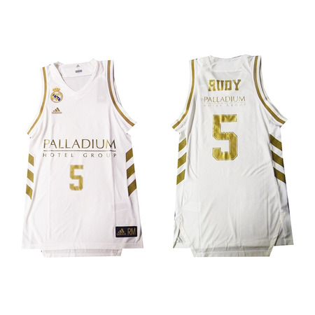 Replica Erwachsene T-Shirt RUDY #5# Real Madrid Basket (1. Ausrüstung)