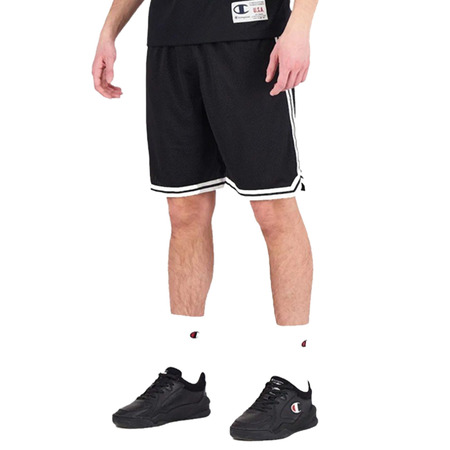 Champion Legacy Basketball Stripe Band Detail Shorts "Schwarz"