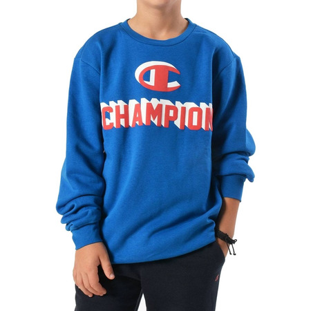 Champion Atlhetic Kids Icon Logo Crewneck Sweatshirt (blau)