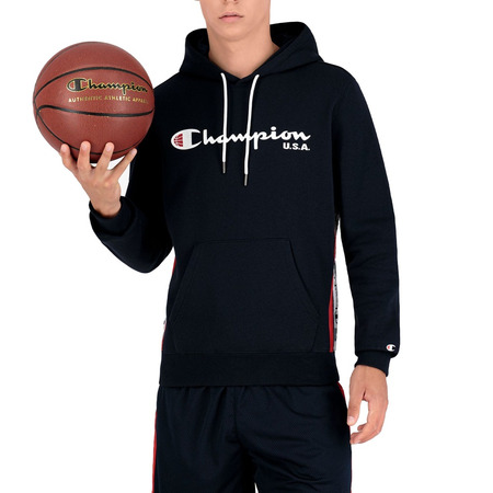 Champion Basketball USA Script Logo Tap Fleece Hoodie "Navy"