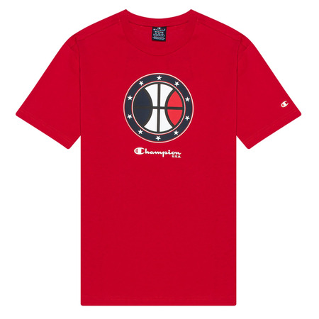 Champion Basketball Legacy Round Up Graphic Crewneck T-Shirt "Red"