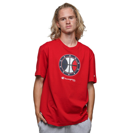 Champion Basketball Legacy Round Up Graphic Crewneck T-Shirt "Red"