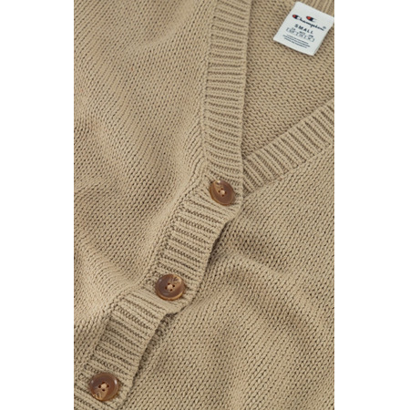 Champion C Logo Aufnäher gestrickter Cardigan "Beige"