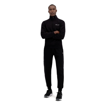 Champion C Logo Druck Ribbed Trims Baumwolle Terry Jogger "Schwarz"