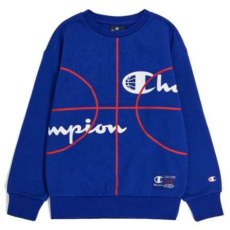 Champion Kids Basketball Logo Fleece Sweatshirt "Blau"