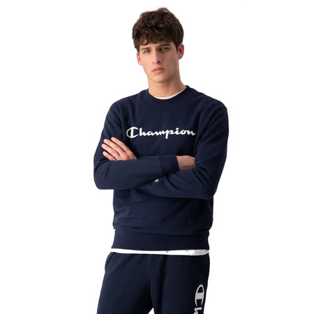 Champion Legacy Big Script Logo Crewneck Sweatshirt "Navy"