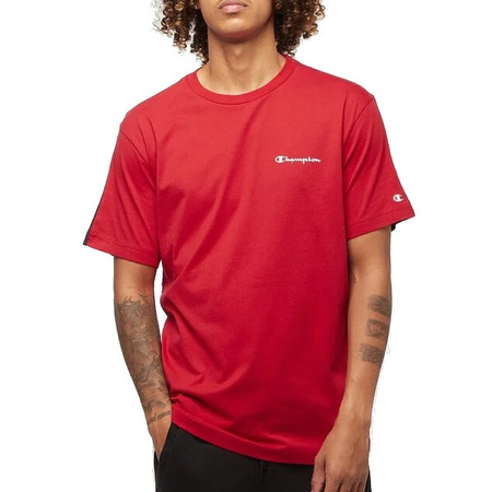 Champion Legacy Farbe Block Script Logo Back Tee "Red"