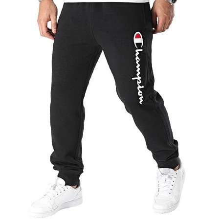 Champion Legacy Comfort Fit Big Logo bestickte Seiten Manschettenhose "Schwarz"