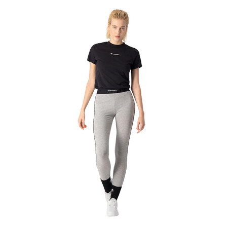 Champion Legacy Contrast Trim Cotton Leggings "Gray"