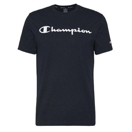 Champion Legacy Baumwolle Kontrast Scrip Logo T-Shirt "Navy"